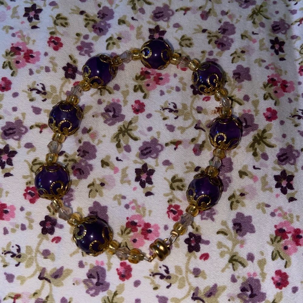 FREE with purchase//Dark Purple Bead Bracelet